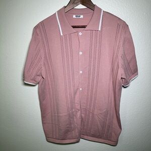 Coofany Mauve Button Down Shirt
